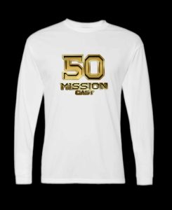 White Long Sleeve UV Shirt Retro Logo
